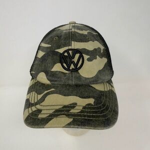 Volkswagen VW Camo Mesh Trucker Hat Baseball Cap Adjustable Snapback